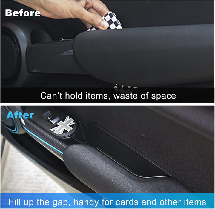 [2 Stück] CDEFG Kompatibel mit Mini Cooper F56 Auto Aufbewahrungsbox Autotür Innenrahmen Organizer A