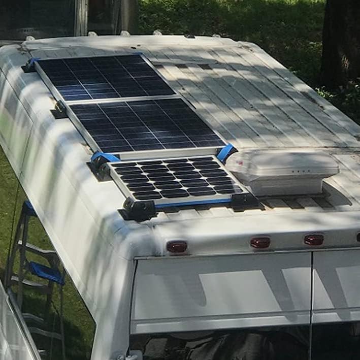 Baotkere Solar Panel ABS Montagehalterung, 7 Stcs Bohrer Eckschutzkit mit Kabeleingangsdrüse, Verwen