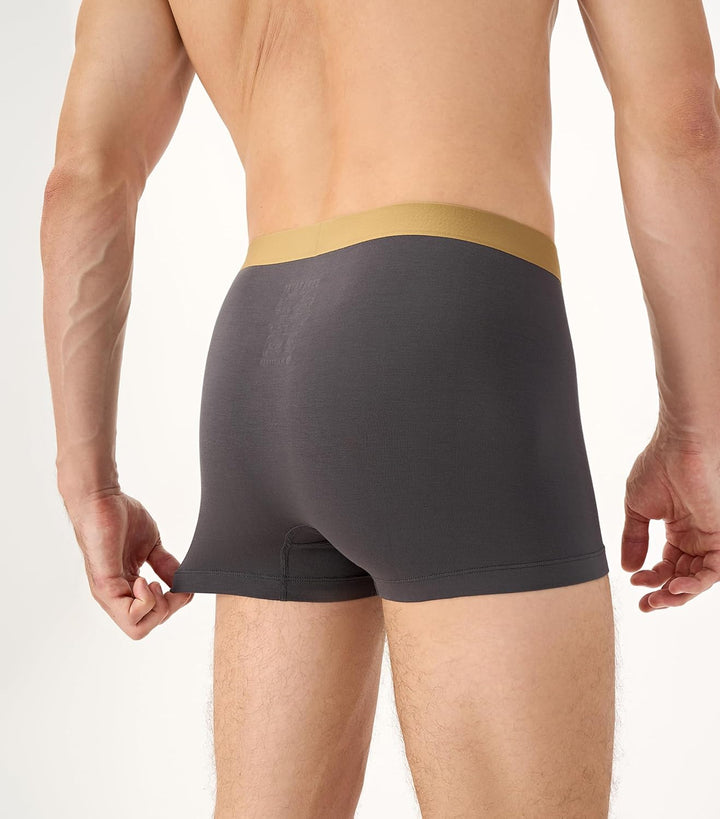 Separatec Herren Boxershorts 4er Pack Doppelbeutel Dual Pouch, Bambus Unterhosen Männer, Stretcken H