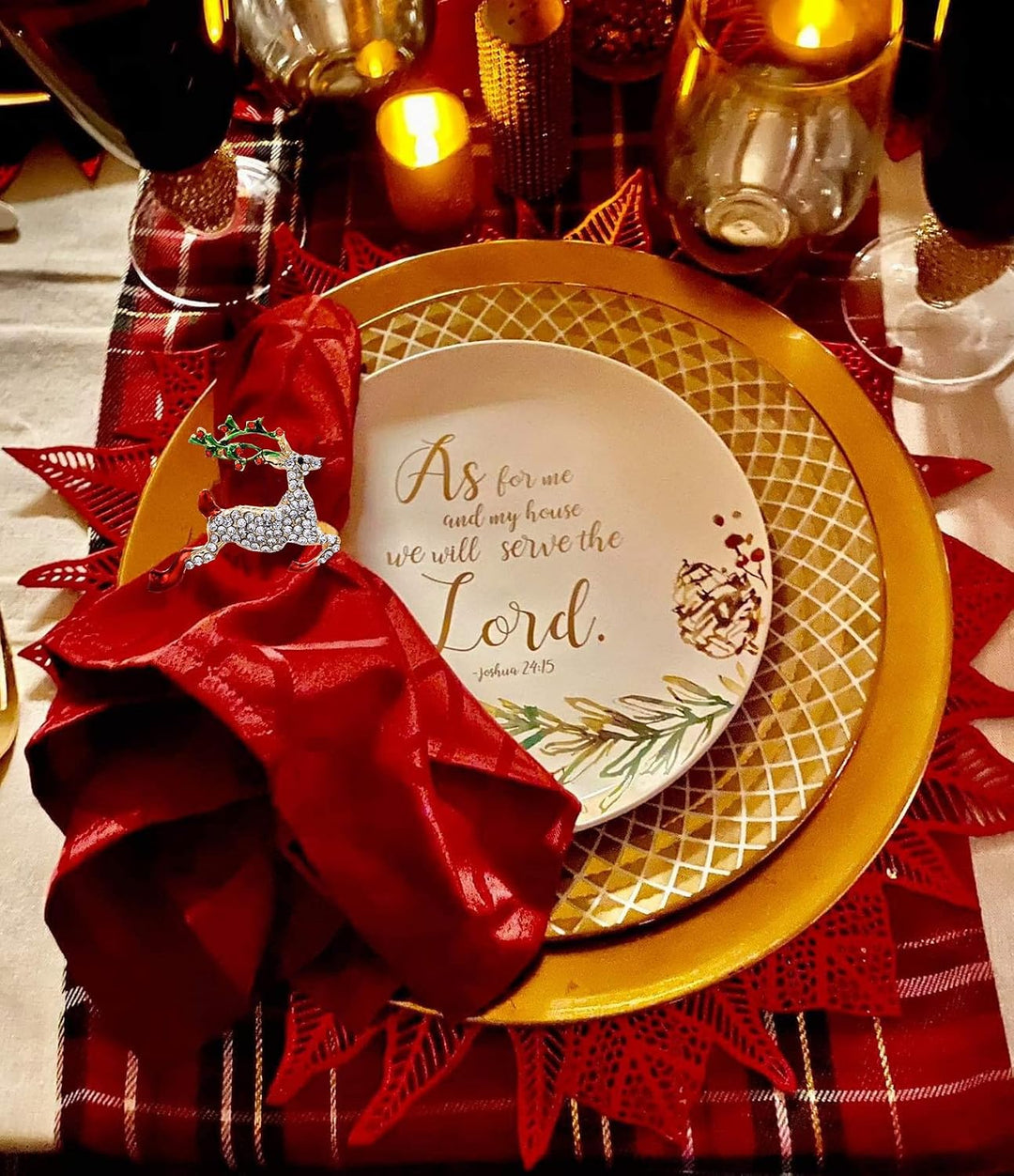 12 Stücke Weihnachten Serviettenringe Weihnachtsbaum Serviettenringe Halter Set für Weihnachten Tisc