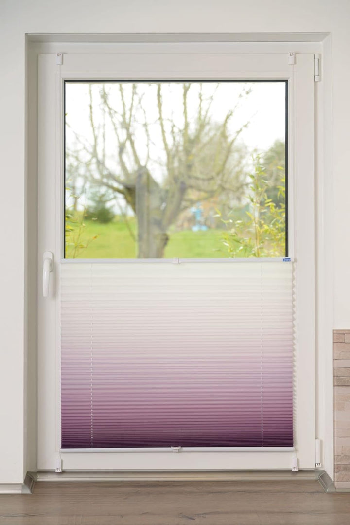 K-home Klemmfix-Plissee Farbverlauf, Bordeaux, 60 x 210 cm 60 x 210 cm Bordeaux, 60 x 210 cm Bordeau