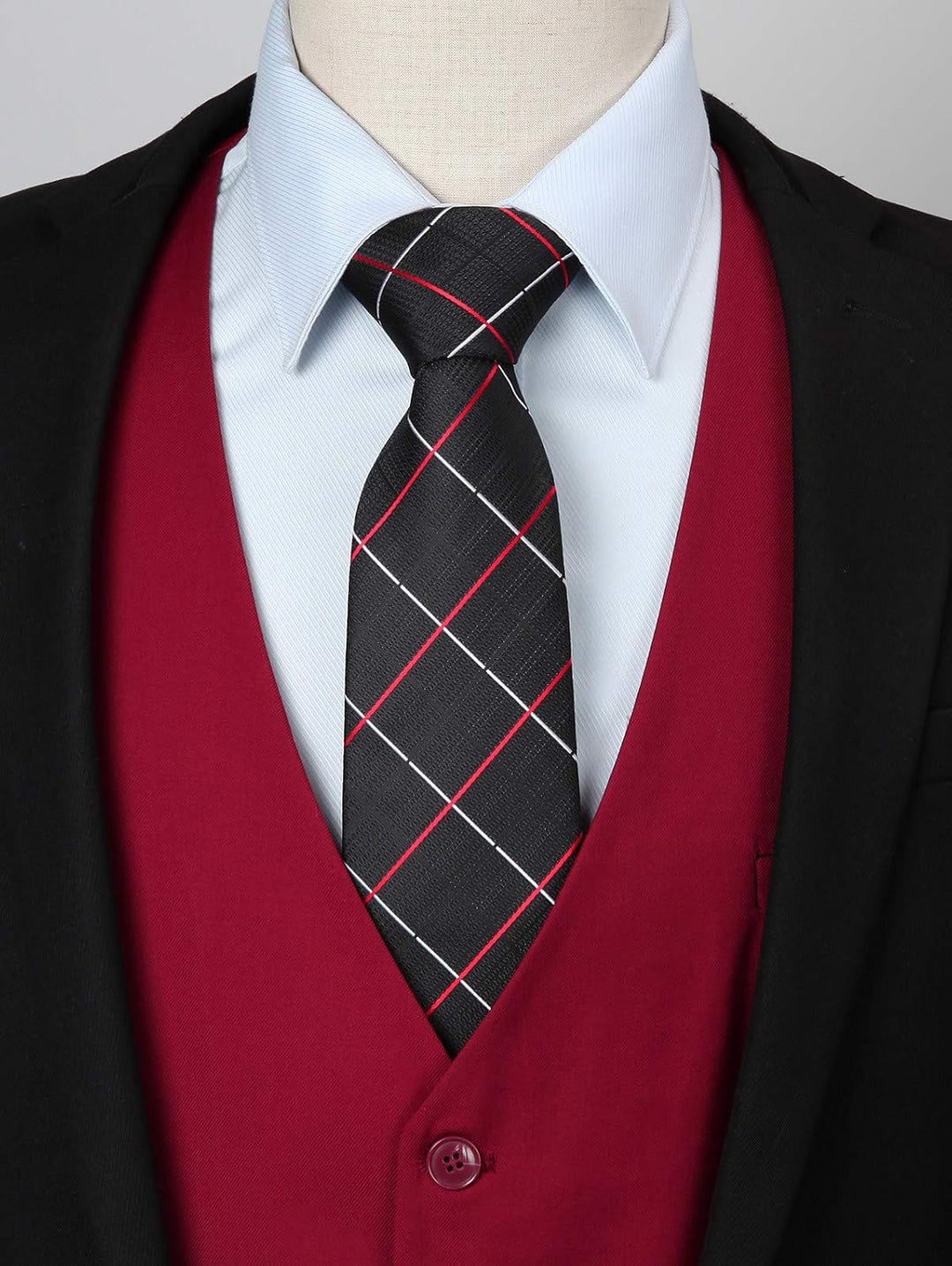 Enlision Anzugweste für Herren Formelle Einfarbige Weste Hochzeit Elegant Anzugwesten Business Weste