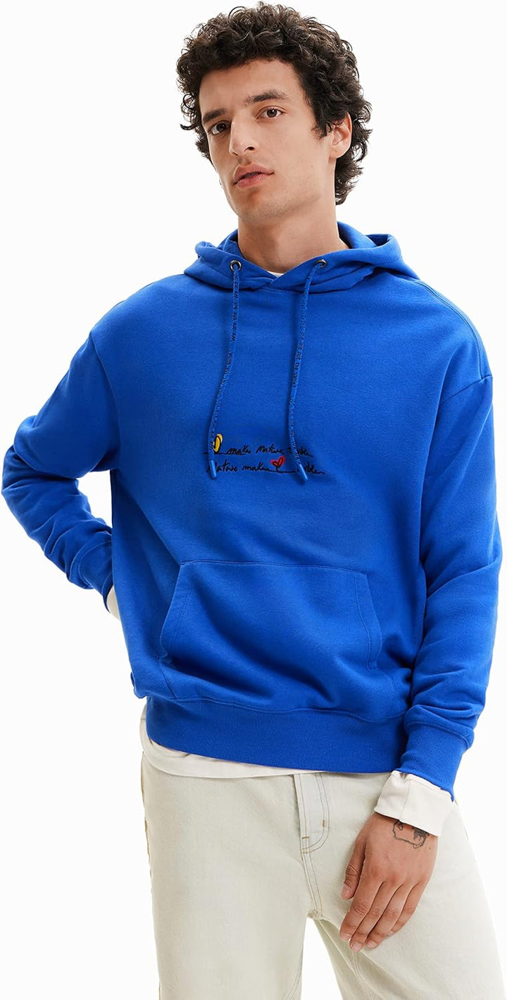 Desigual Herren Sweat_POL L Blau, L Blau