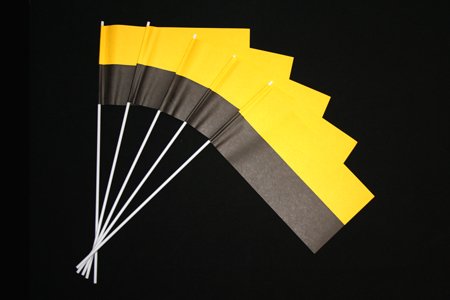 Everflag Papierfähnchen: gelb-schwarz 250er Packung Menge-2: 250er Packung, Menge-2: 250er Packung
