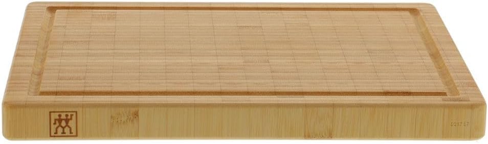 ZWILLING Schneidbrett aus massiven Bambusholz mit Saftrille, beidseitig nutzbar, mittel, 36 x 26 cm