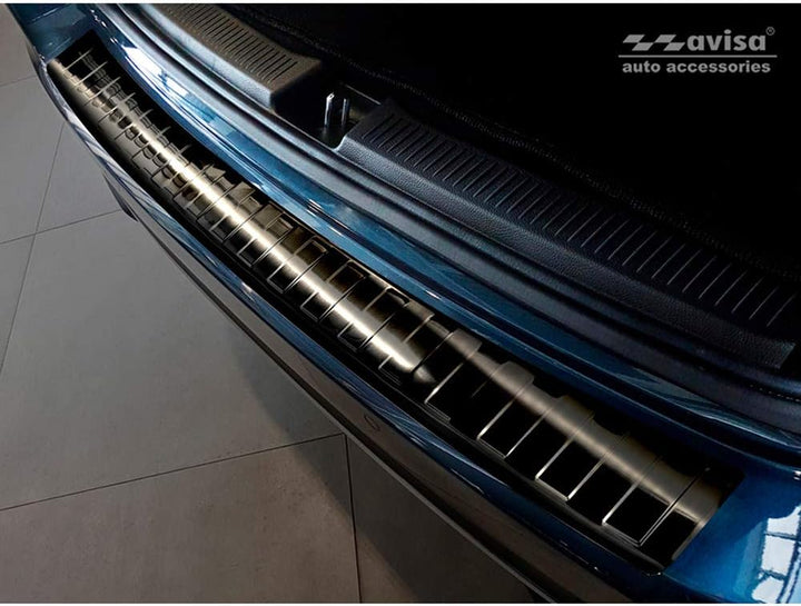 Avisa Schwarz Edelstahl Heckstossstangenschutz kompatibel mit Mercedes B-Klasse W247 2018- 'Ribs'