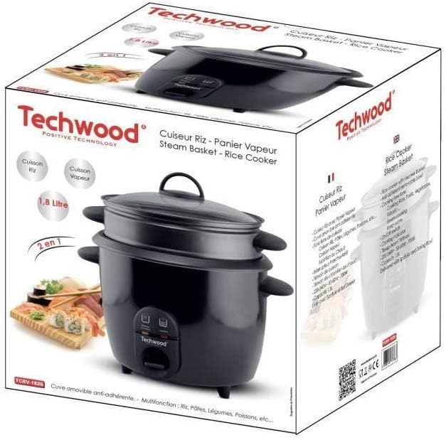 Techwood TCRV-1826 Autre Ricer, Aluminium, 1.8 liters, Schwarz