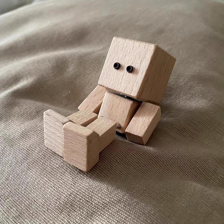 Wackelnder Holzmann, Schüttelnde Holzmann-Figur, Charmante kleine Holzfigur, wackelfigur Auto, schüt
