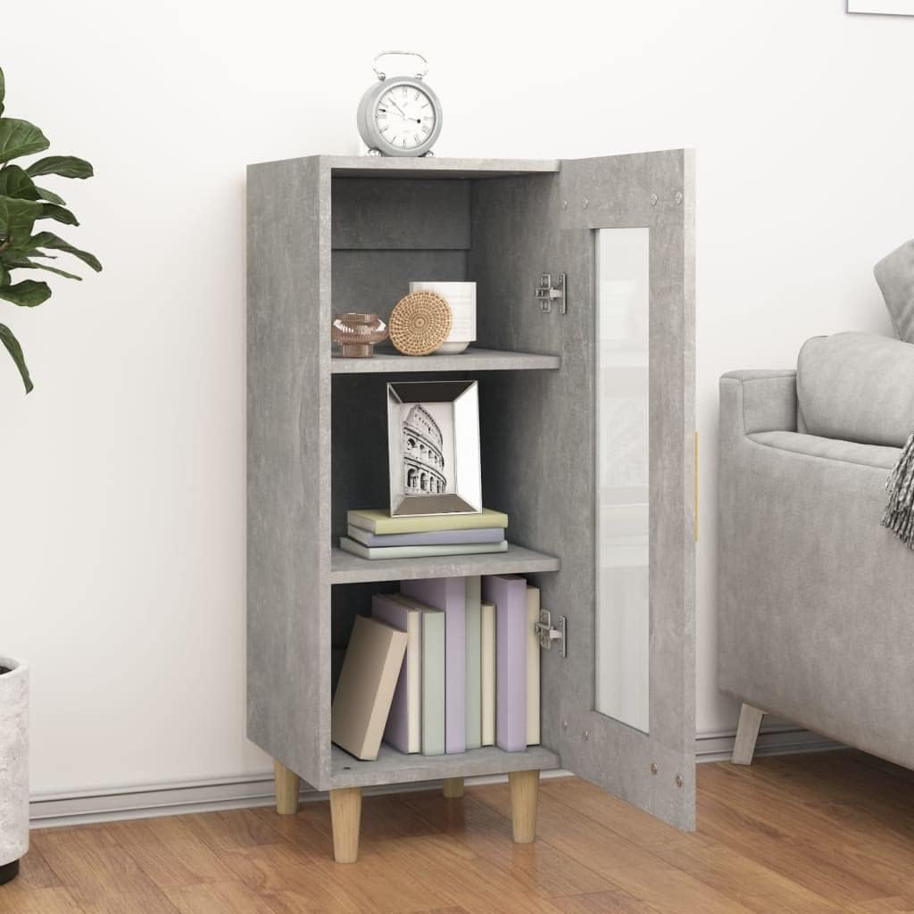 Sideboard Betongrau 34,5x34x90 cm Allzweckschrank Schrank Klein Kommode Kommoden & Sideboards Flur K