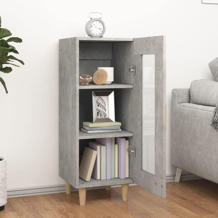 Sideboard Betongrau 34,5x34x90 cm Allzweckschrank Schrank Klein Kommode Kommoden & Sideboards Flur K