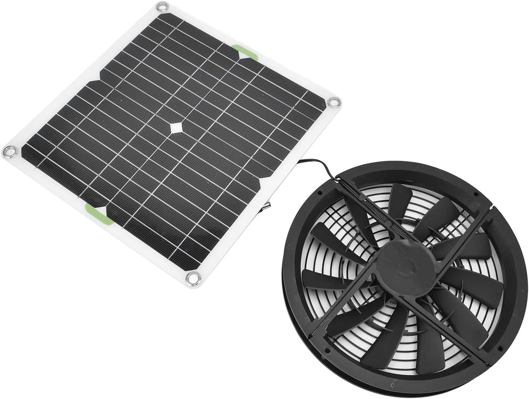 Solar Panel Fan Kit, Abluftventilator für Kleine Hühnerställe, Gewächshäuser, Schuppen, Haustierhäus