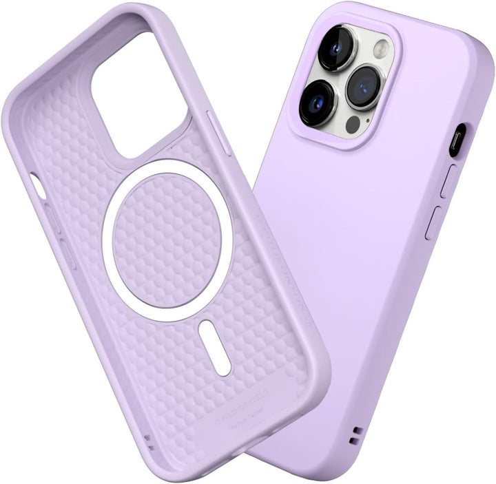 RhinoShield Case kompatibel mit [iPhone 14 Pro] | SolidSuit MagSafe iPhone 14 Pro - Violett, iPhone
