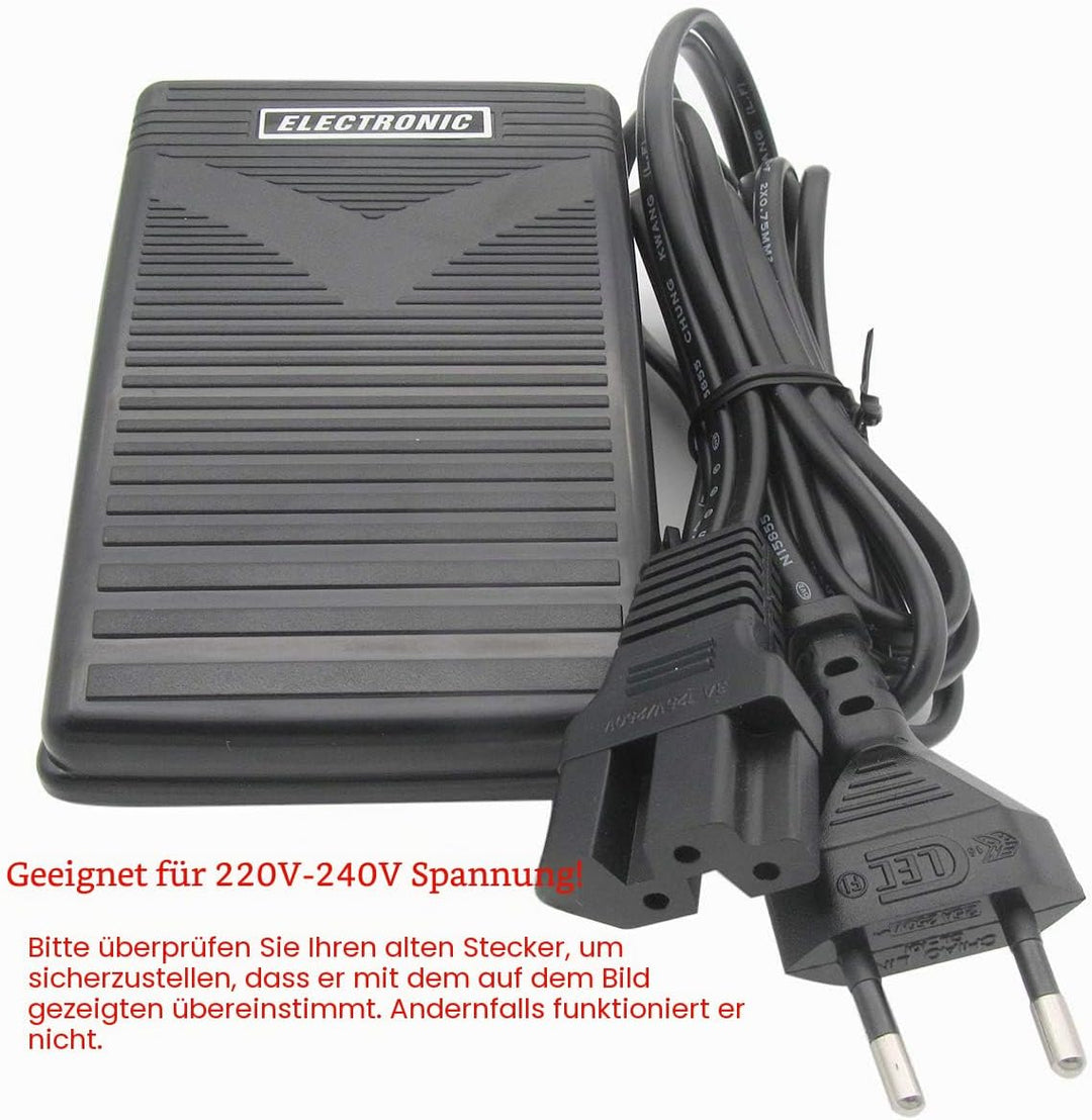CKPSMS Marke – #30990 220V komplettes Fusspedal + Kordel Kompatibel mit Singer Viking Janome Newhome
