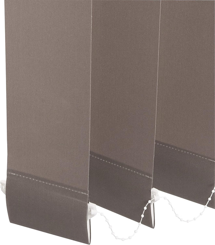 Ventanara® Lamellenvorhang durchgehende Schiene Komplettset Vertikaljalousie 89mm inkl. Montagemater