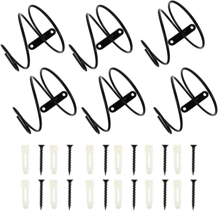 Cabilock 6Er Set Wandmontiertes Weinregal Aus Metall Kreative Flaschenhalter Für Weinflaschen Platzs
