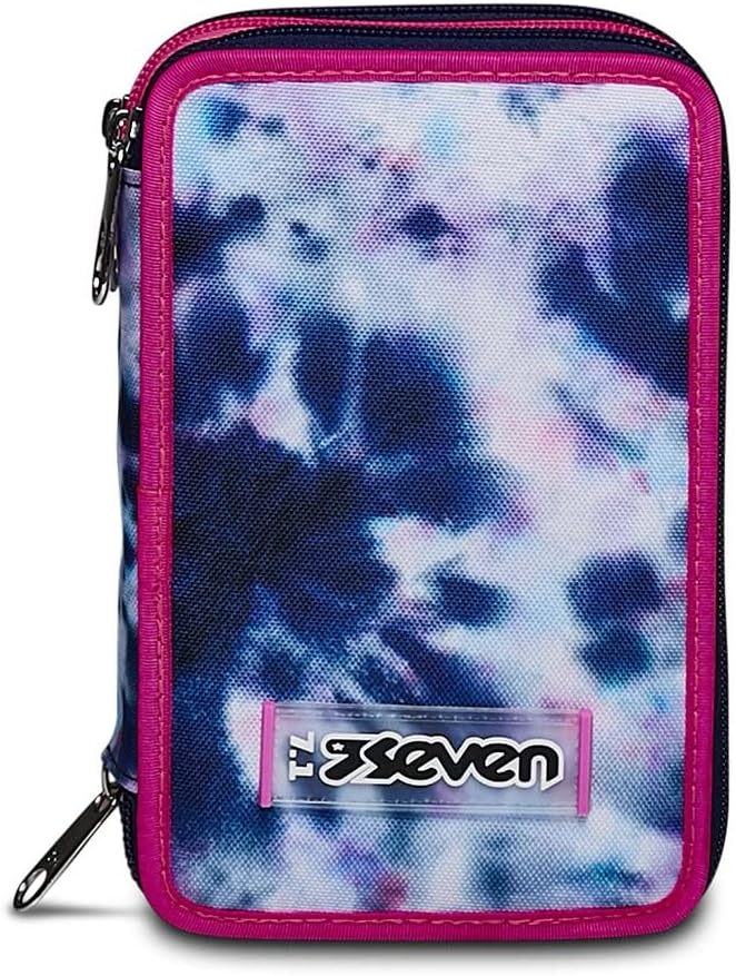 Seven Federmäppchen, Mäppchen, mehrfarbig, Federtasche für Schreibwaren, Etui komplett mit Bleistift