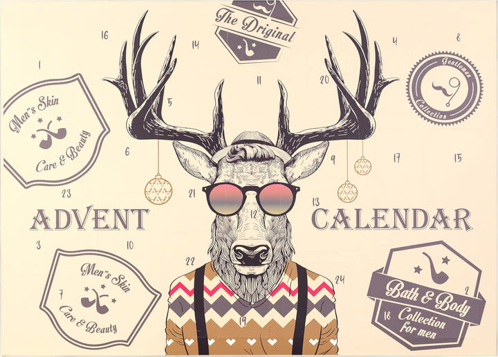 FANCY DEER Body Care Adventskalender - Körperpflege Weihnachtskalender - Herren Adventskalender für