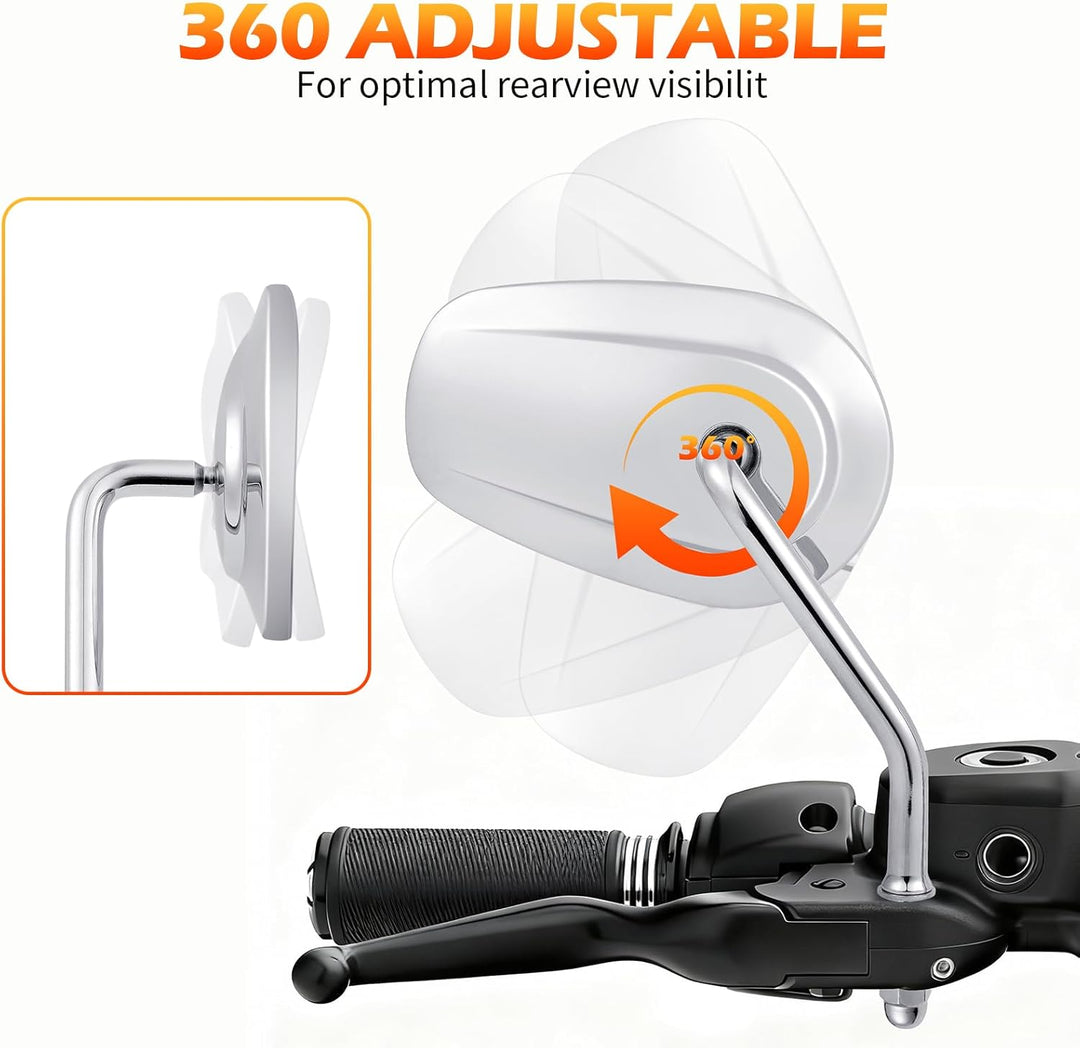 M8 10mm Chrom Motorrad Rückspiegel Seitenspiegel Rückspiegel Für Fatboy Softail Sportster 883 Eisen