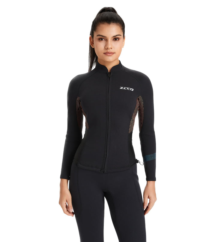 ZCCO Neoprenanzüge Top Jacke 1,5mm Neopren Anzüge Frauen Männer Neoprenanzug Jacke Langarm Tauchen T