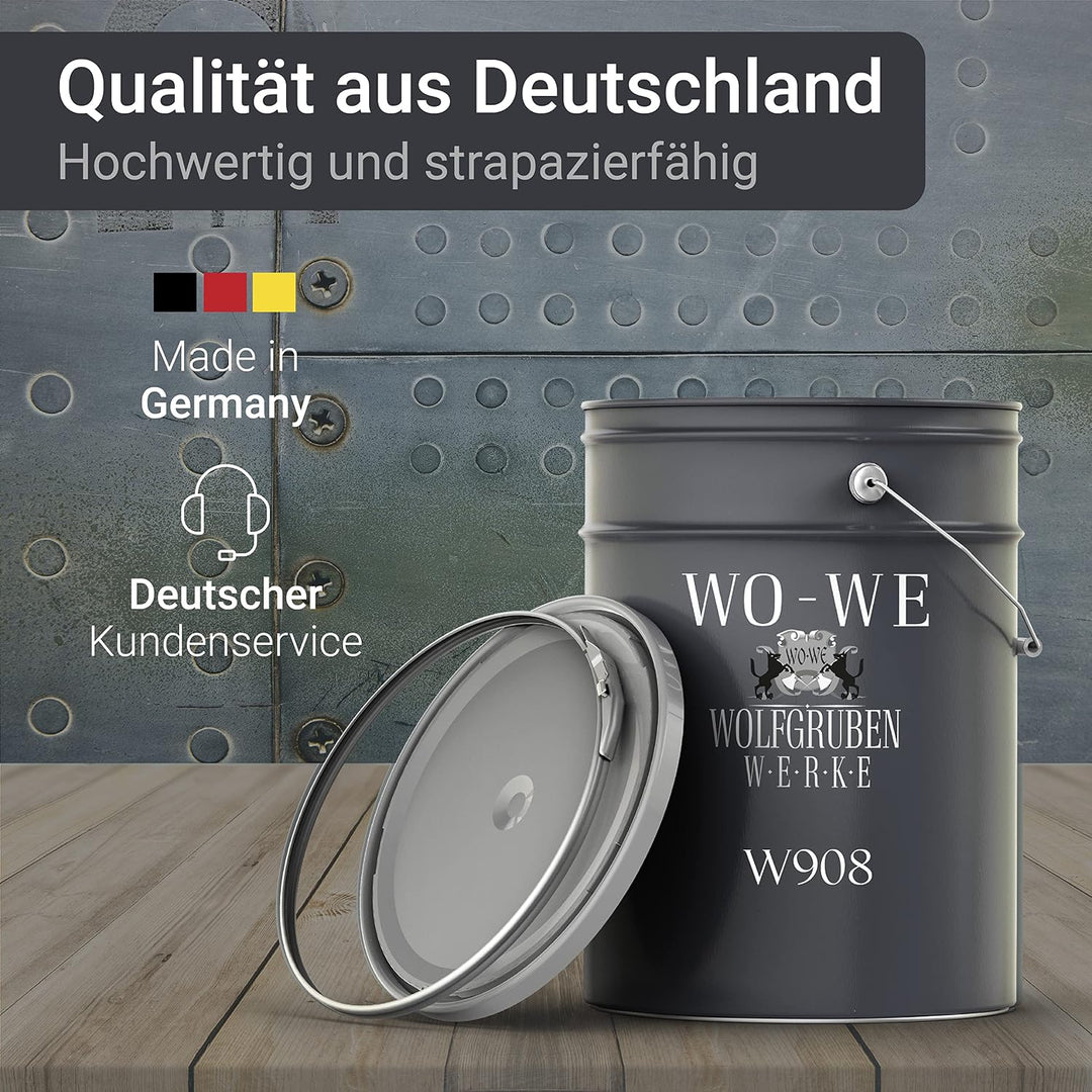 WO-WE Metallschutzlack 4in1 Metalllack Metallfarbe Metallschutzfarbe W908 Tannengrün - 2.5L Tannengr