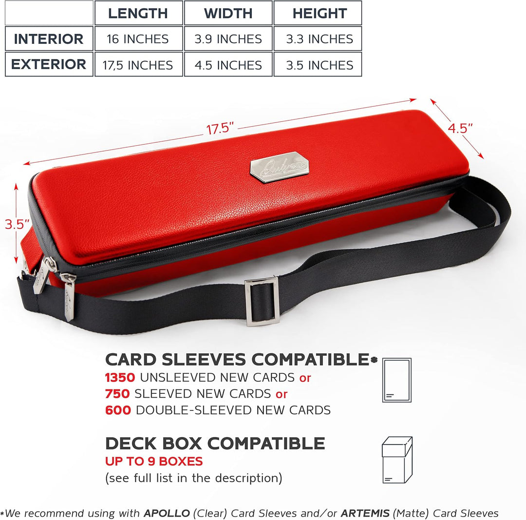 Quiver Time Red Quiver Card Carrying Case - Spielkartenetui Halter für Sammelkarten, MTG Karten Aufb