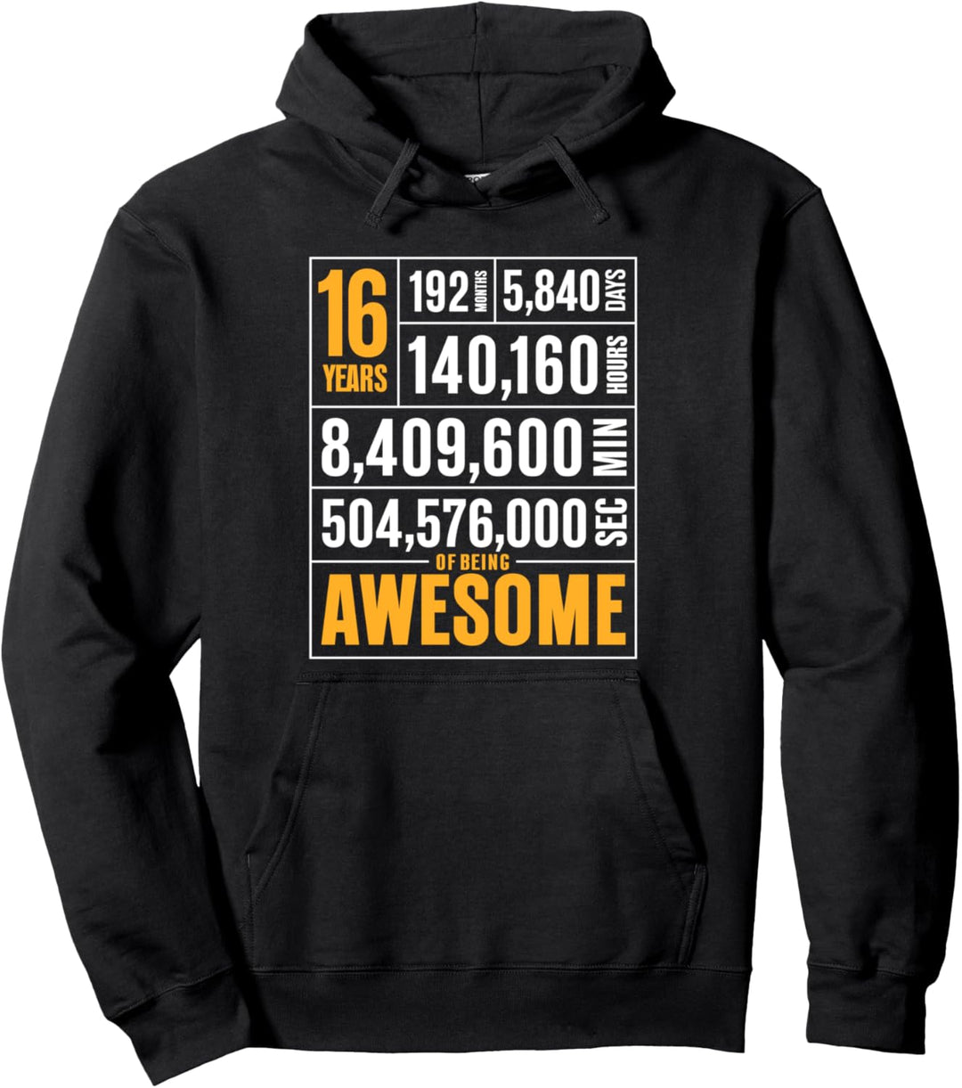 16. Jahre Seins Awesome Geburtstagsgeschenk Jungen Mädchen Pullover Hoodie