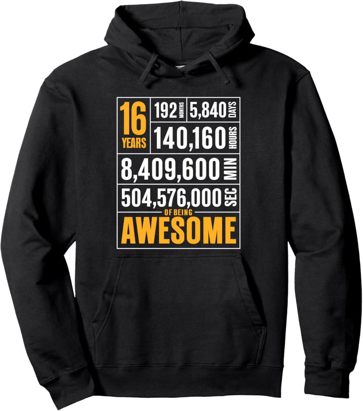 16. Jahre Seins Awesome Geburtstagsgeschenk Jungen Mädchen Pullover Hoodie