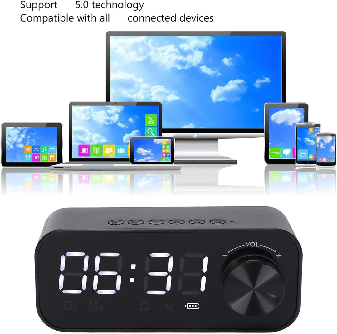 Radiowecker, Multifunktionaler Bluetooth-Lautsprecher, Uhrenlautsprecher, Tragbarer Radiowecker mit