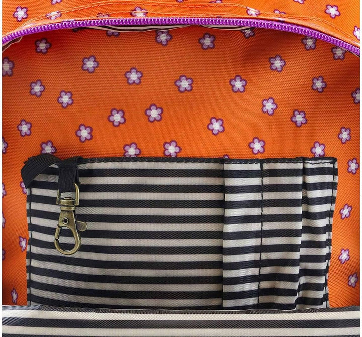 Gorjuss Fiesta Triple Pocket Backpack Rucksack - Cobwebs