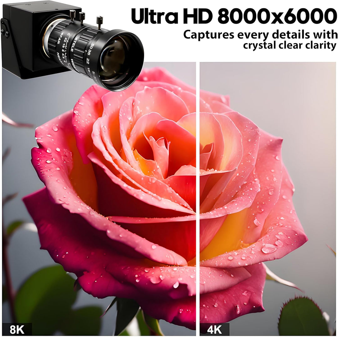SVPRO 48 MP USB-Kamera mit 5–50 mm Zoomobjektiv, Ultra-High-Definition, 8000 x 6000 Pro, Industrieka
