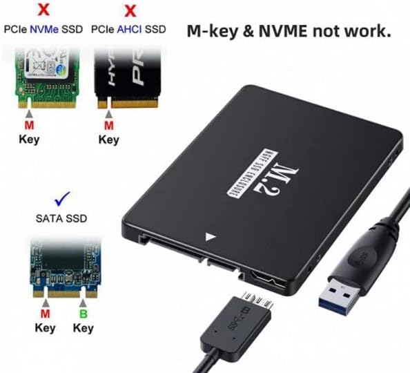 System-S NGFF B+M Key M.2 SSD Karte zu 2,5 Zoll SATA Micro USB 3.0 Combo HDD