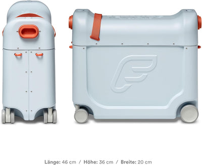 Stokke JetKids BedBox, Blue Sky - Aufsitzkoffer & Flugsitzbett – Damit Dein Kind im Flugzeug entspan
