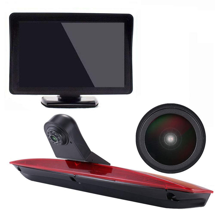 「18mm Linse Top Qualität Rückfahrkamera + 4.3 Zoll TFT LCD Bildschirm Monitor」Bremsleuchte Auto Dach