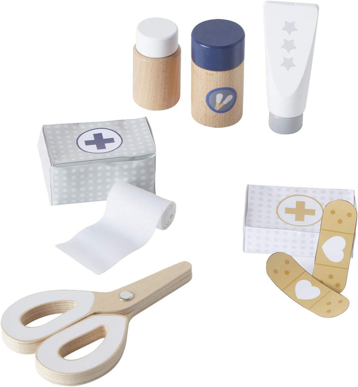 VERTBAUDET Doktor-Set für Puppen, aus Holz, Weiss, TU