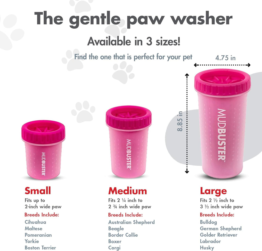 Dexas MudBuster tragbarer Hundepfotenreiniger, Grösse L, pink (PW720233) Pink Large, Pink Large