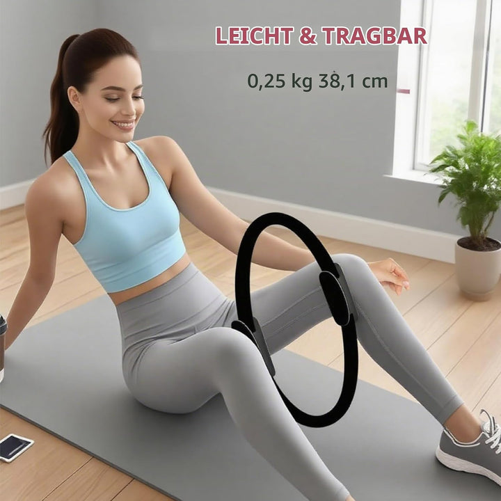 Generisch Essential Pilates Workout Kit für Frauen - Enthält Pilates Ring, 25cm Yoga Ball, Booty Ban
