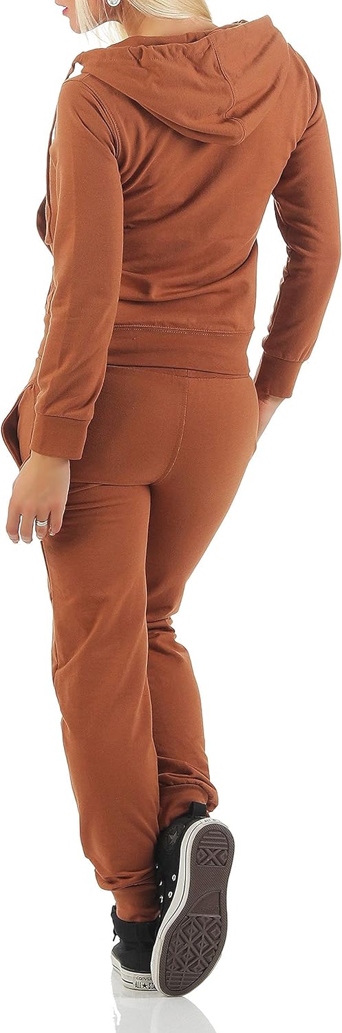 Gennadi Hoppe Damen Jogginganzug - Stilvoller Sportanzug & Trainingsanzug XL hellbraun (camel), XL h