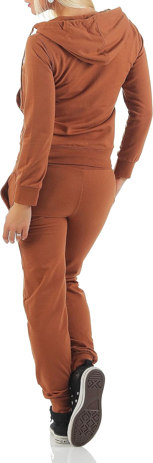 Gennadi Hoppe Damen Jogginganzug - Stilvoller Sportanzug &amp; Trainingsanzug XL hellbraun (camel), XL h