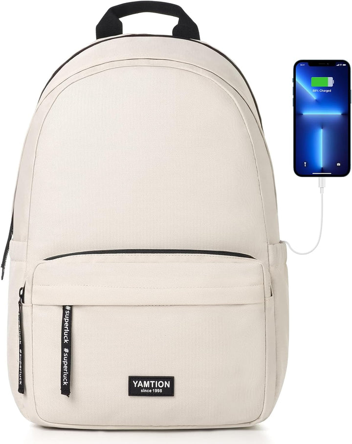 YAMTION Schulrucksack Mädchen Schultasche Damen mit 15.6 Zoll Laptopfach,Rucksack Studium Schule Uni