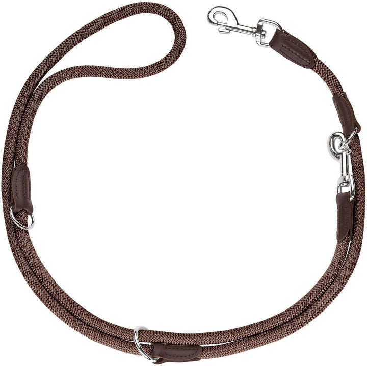 HUNTER Freestyle Verstellbare Führleine für Hunde, robust, wetterfest, 1,0/200 cm, braun 1,0 x 200 c