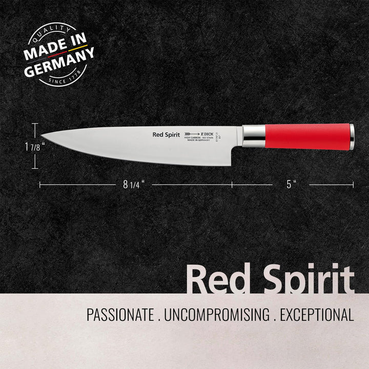 F. DICK Kochmesser, Küchenmesser, Red Spirit (Messer mit Klinge 21 cm, X55CrMo14 Stahl, nichtrostend