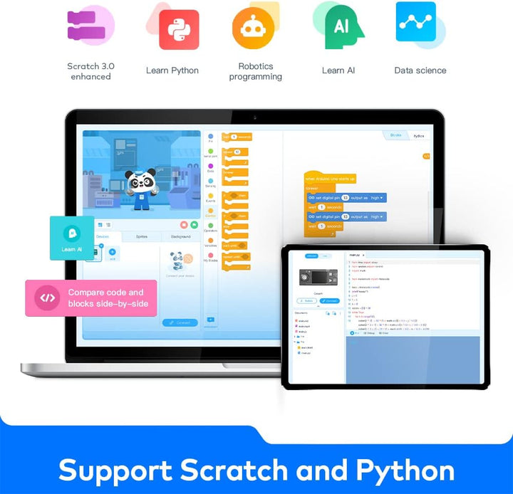 Makeblock CyberPi Coding Kit Lernen Scratch Python Programmierung, Engineering Kit, STEM Kit Unterst