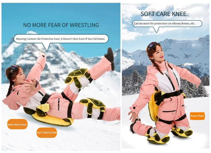 RHSH Butt Pads Snowboarden Knie Gepolstert Niedlich Schildkrötenschutz Erwachsene & Kinder Ski Schut