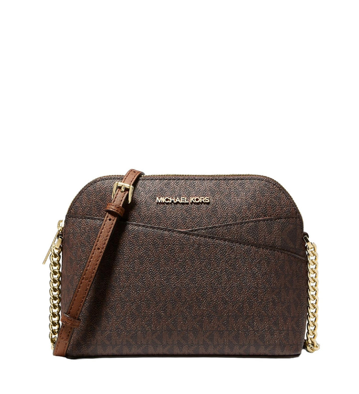 Michael Kors Jet Set Medium Crossbody Leder Handtasche Braun, Braun