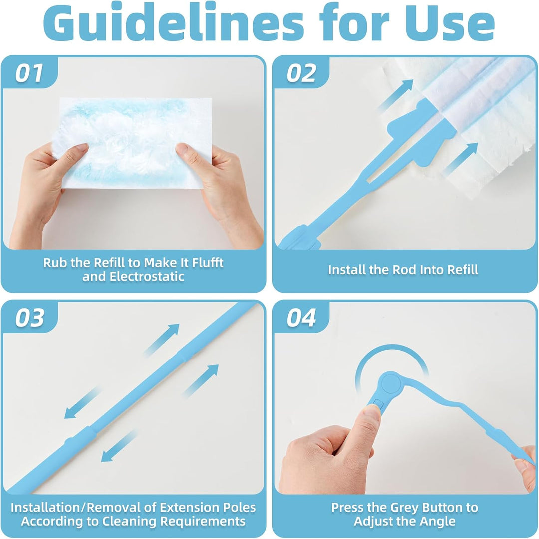 52 Stück Staubmagnet Kompatibel mit Swiffer Staubmagnet Nachfüllpack,Einweg Magnet Staubwedel für Sw