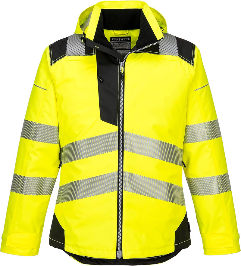 Portwest T400YBR6XL Vision Regen- und Warnschutzjacke, Grösse 6XL, Gelb/Schwarz 6XL gelb / schwarz,