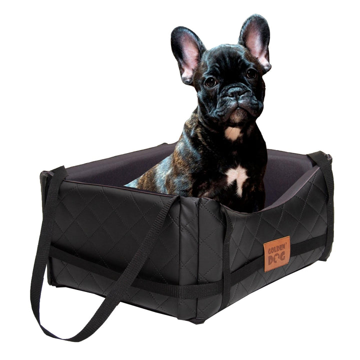 GoldenGroup Hundeautositz Kunstleder Hundesitz Hundebett Autokörbchen Hundedecke Hundekorb Transport