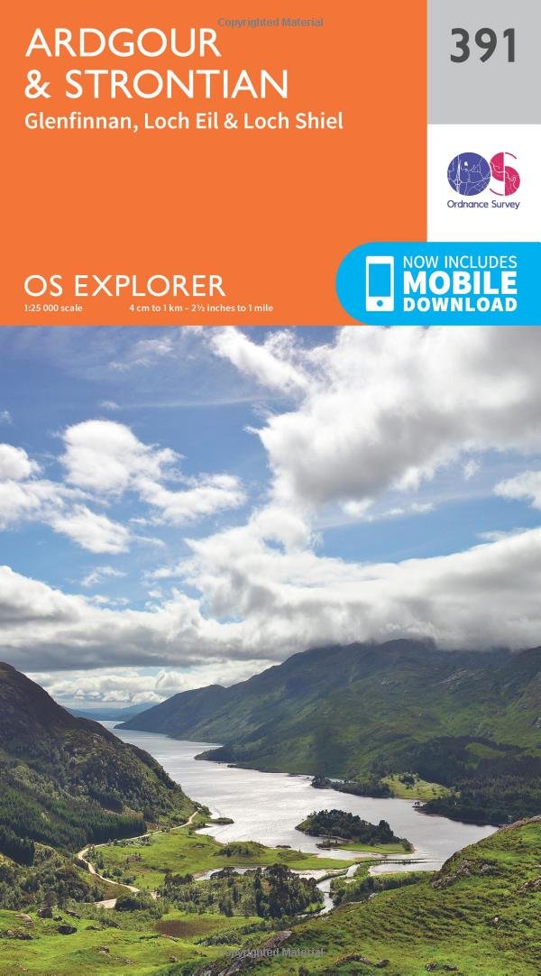 Ardgour and Strontian (OS Explorer Map, Band 391), Karte