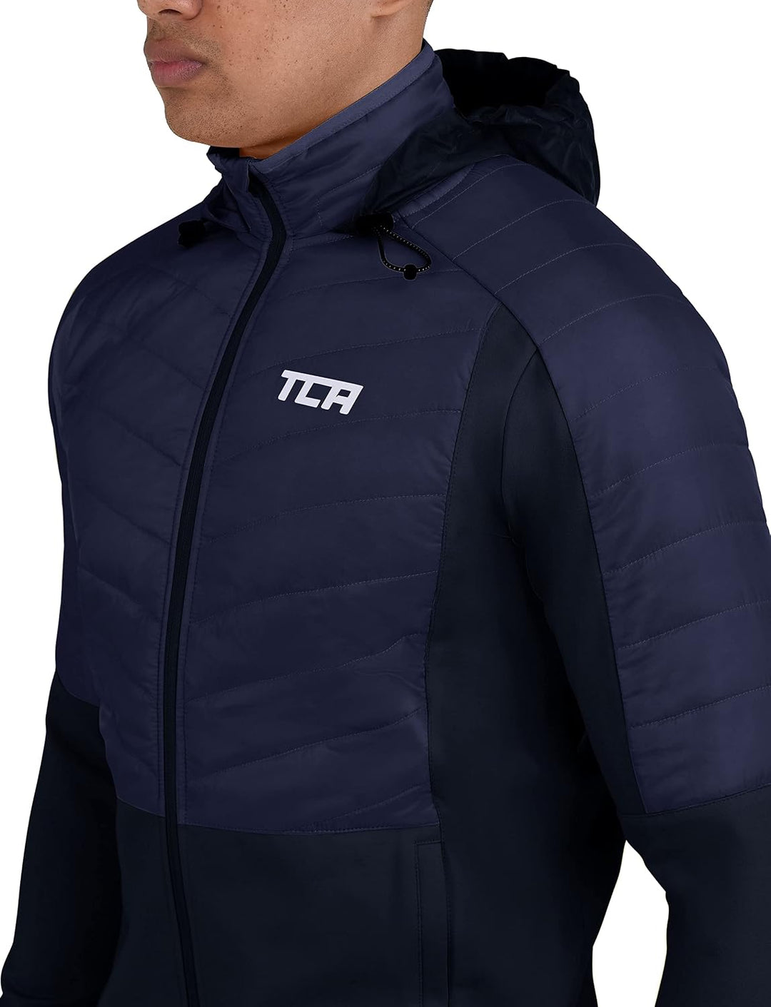 TCA Herren Excel Runner ganzjährige, leichte, wasserabweisende verstaubare Laufjacke XXL Dunkelblau,