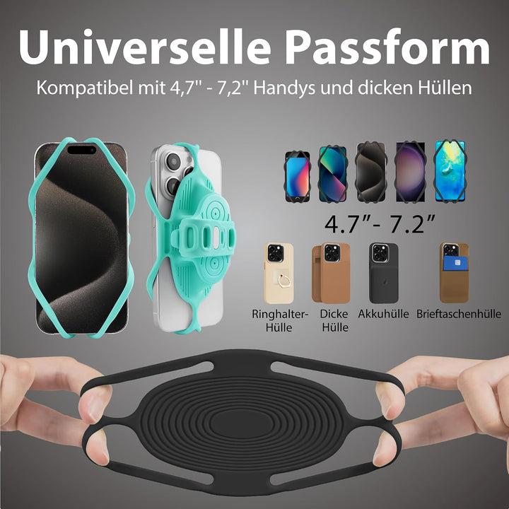 Bone Bike Tie 5 Pro – Handyhalterung Fahrrad Vorbau mit Silicone Stossdämpfung, Silikon Handyhalter